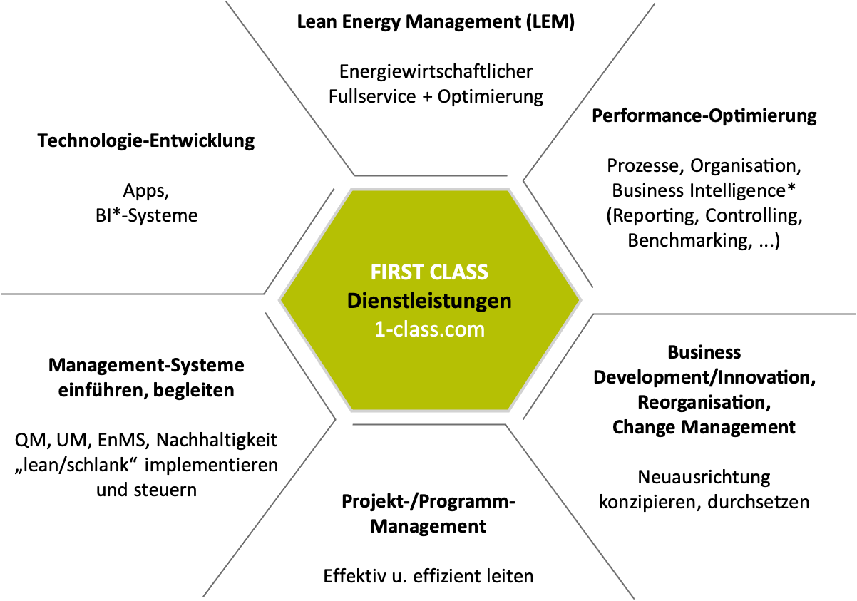 FIRST CLASS_1class_Dienstleistungen FIRST CLASS (1class) Dienstleistungen im Überblick